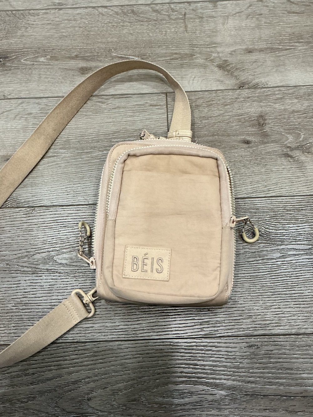Beis Sport Sling Bag in Peach Nylon - Picture 7 of 7